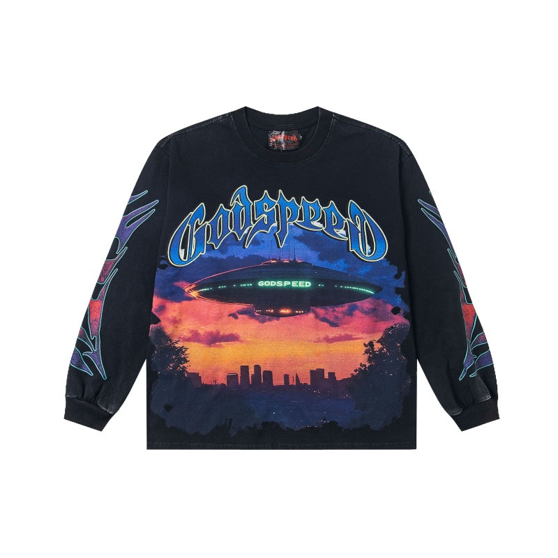 Godspeed Long sleeved shirts High-quality trendy pure cotton spring and autumn