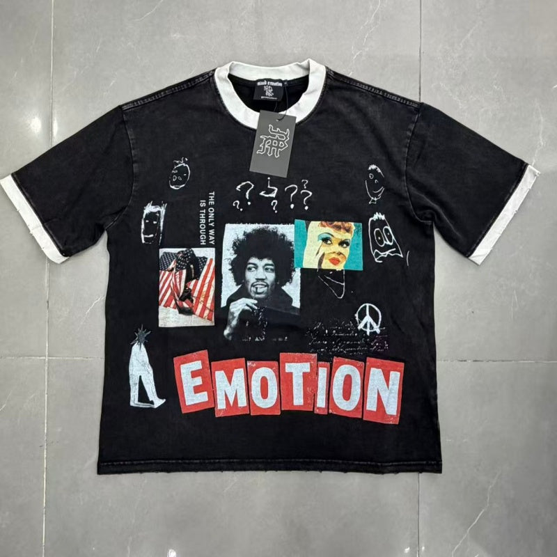 MIXED EMOTION T SHIRTS High-quality streetwear made from 260g pure cotton