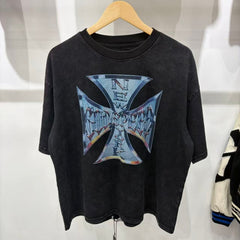 Godspeed T Shirts 3D Blade Font Washed Street Blouse