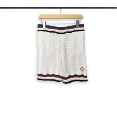 Casablanca knitted short-sleeved sweater Preppy Color‑Band Edge Vacation Knit Set
