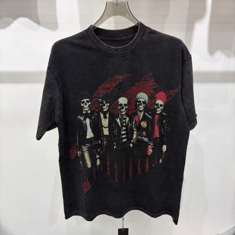 Godspeed T Shirts Grunge Skeleton Group Street