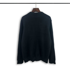 RHUDE knit sweater Asymmetrical Vertical Bold Red Letter Jacquard Knit Pullover