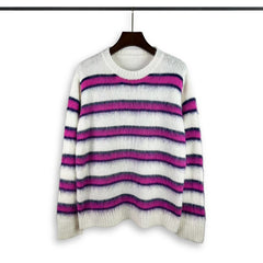 Casablanca knit sweater Multicolor Ombre Horizontal Striped Loose Pullover