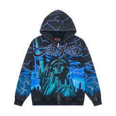 Godspeed Hoodie High-quality trendy pure cotton statue of Liberty jacket for spring and autumn