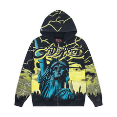 Godspeed Hoodie High-quality trendy pure cotton statue of Liberty jacket for spring and autumn