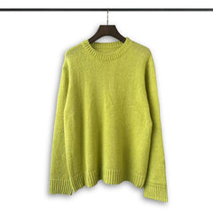 RHUDE knit sweater Soft Marled‑Fiber Solid‑Hue Ribbed Cuff‑Hem Casual Knit Pullover