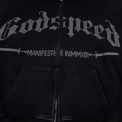 Godspeed Hoodie High-quality Rhinestone-embellished cardigan trendy pure cotton jacket for spring and autumn