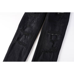 KSUBI Jeans Slim Fit Casual Stretch Ripped Jeans