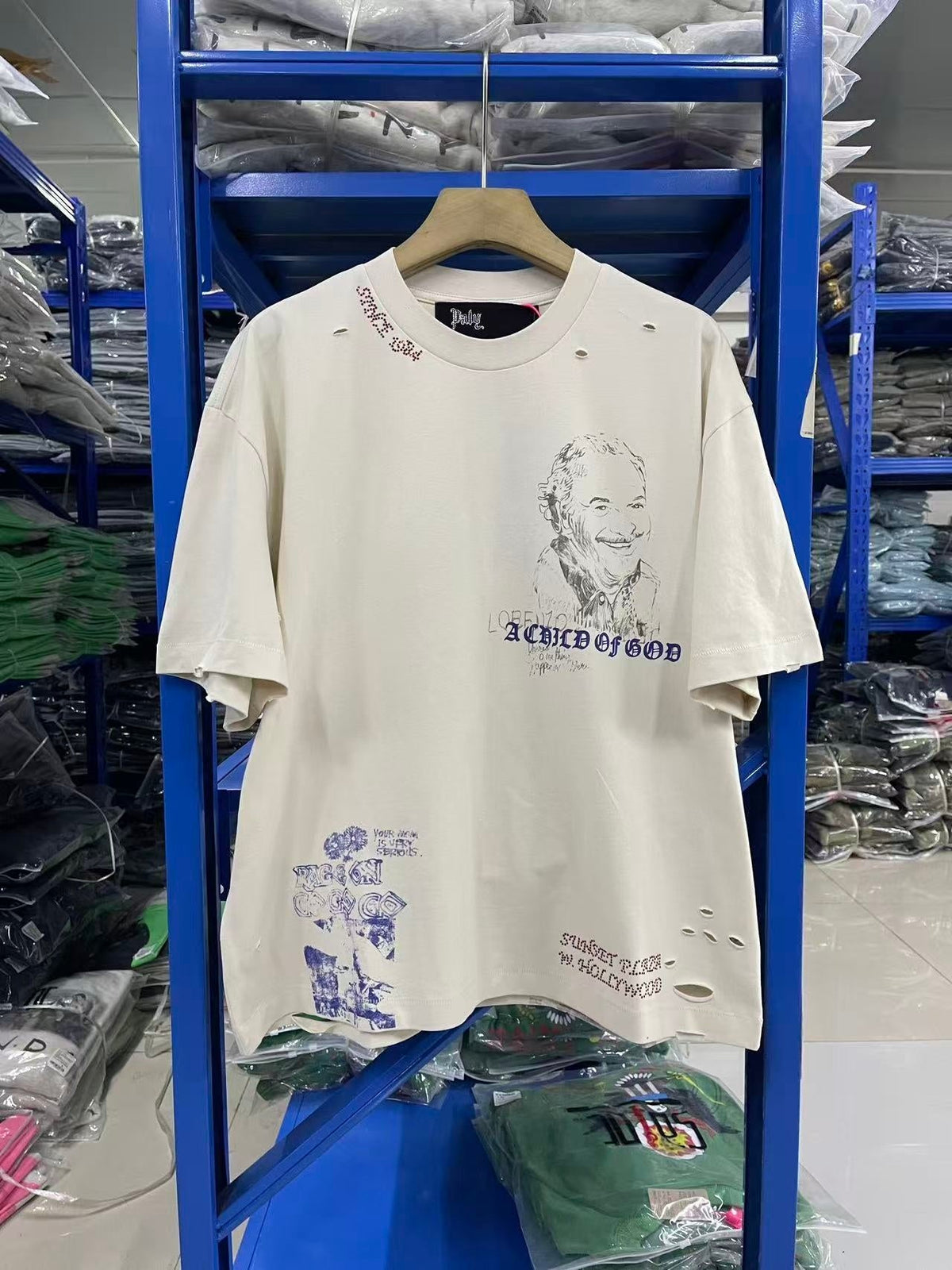 Paly Hollywood T Shirts Heavyweight high-quality pure cotton streetwear