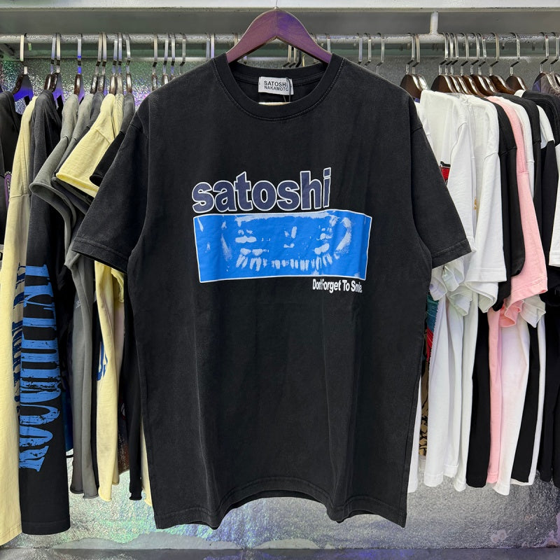 Satoshi Nakamoto T Shirts DON’T FORGET TO SMILE TEE