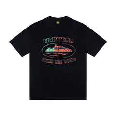 CORTEIZ T-shirt Y2K Heavyweight Oval Graphic Oversized Streetwear T-Shirt