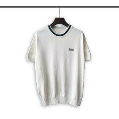 Casablanca knitted short-sleeved sweater Clean Minimal Chest Embroidery Graphic