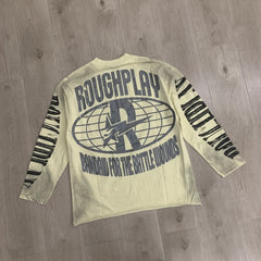 Roughplay Long sleeved shirt In Space 2026ss Western-style trendy streetwear featuring rhinestone and direct-to-garment printing.