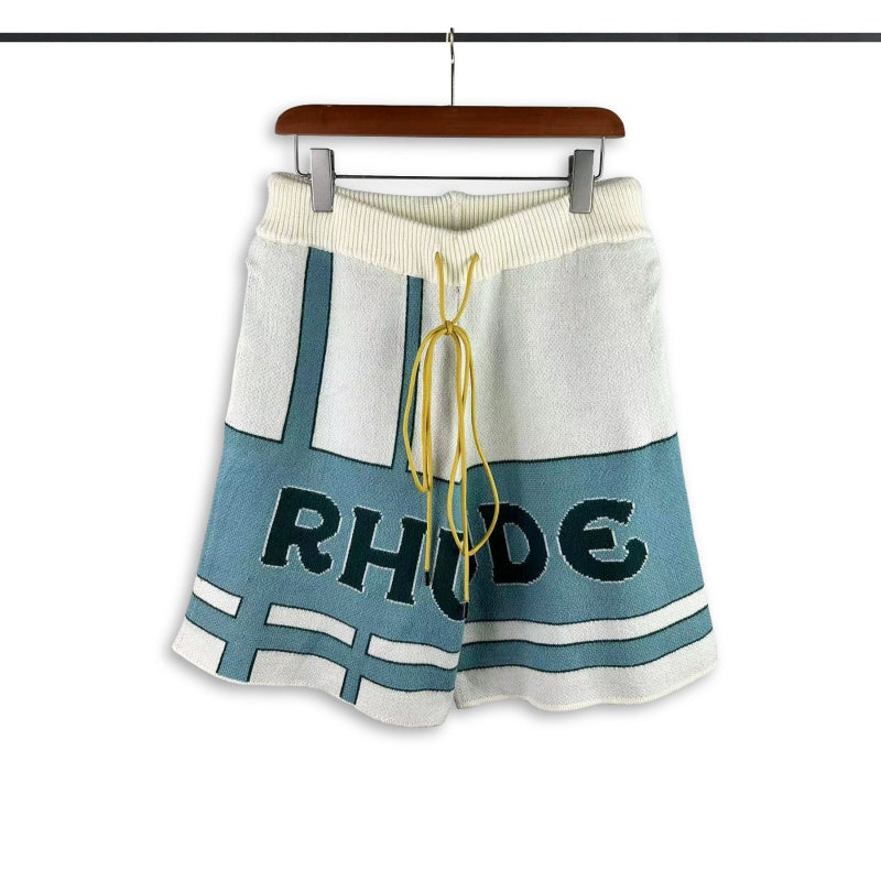 Casablanca knitted shorts Elastic Waist Letter Print Relax Fit Knit Short Pants