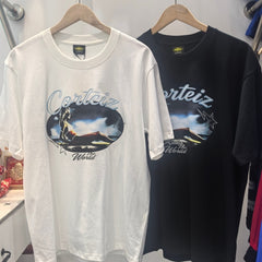 CORTEIZ T-shirt Y2K Retro Oil Painting Rules The World Printed Oversized Tee