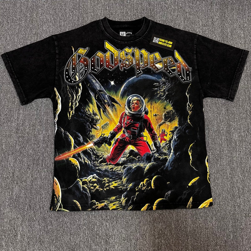Godspeed T Shirts 100% pure cotton 260g fabric Streetwear fashion