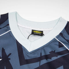 CORTEIZ T-shirt Y2K Blokecore Mesh Pink Script Signature & Gothic 00 Printed Oversized Soccer Jersey