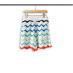 Casablanca knitted short-sleeved sweater Wavy Chevron Stripe Knit Two‑Piece Co‑ord Set