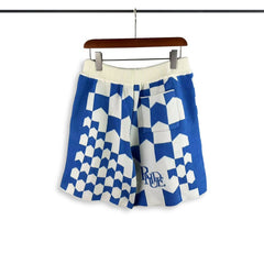 Casablanca knitted shorts Warped Checkboard Graphic