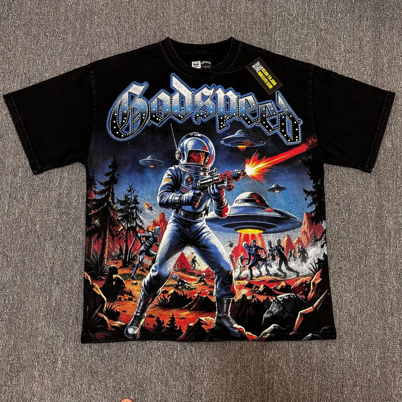 Godspeed T Shirts 100% pure cotton 260g fabric Streetwear fashion