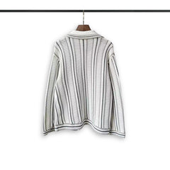 Casablanca knit sweater Vintage Lapel Stripe Knit Outerwear