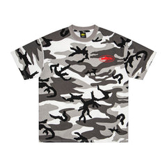 CORTEIZ T-shirt Y2K Urban Snow Camo Oval Printed Oversized Streetwear Tee