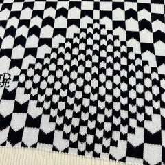 Casablanca knit sweater Distorted Racing Check Allover Print Casual Pullover