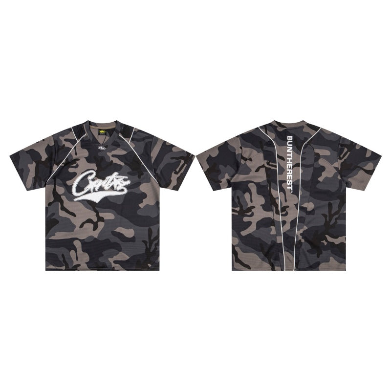 CORTEIZ T-shirt Y2K Gorpcore Camouflage Script Logo Oversized Streetwear Tee