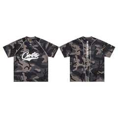 CORTEIZ T-shirt Y2K Gorpcore Camouflage Script Logo Oversized Streetwear Tee