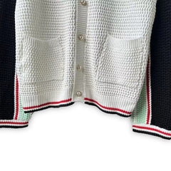 Casablanca knit sweater Preppy Red‑Green Accent Knit Top