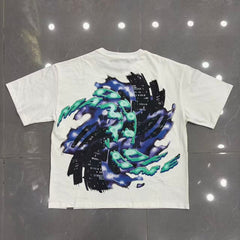Godspeed T Shirts Lightning Liberty Skull Washed Graphic Top