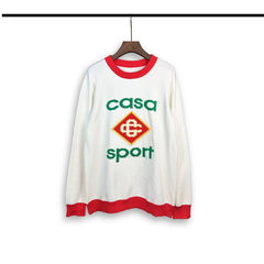 Casablanca knit sweater Bold Diamond Crest Front Sport‑Themed Lettering