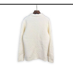 Casablanca knit sweater Understated Chest Patch Cable‑Knit Design