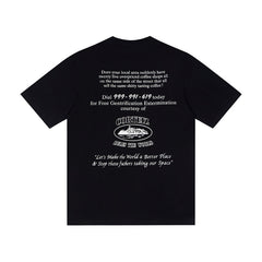 CORTEIZ T-shirt Y2K Gentrifiers Wanted Target Crosshair Back Newspaper Graphic Oversized Tee