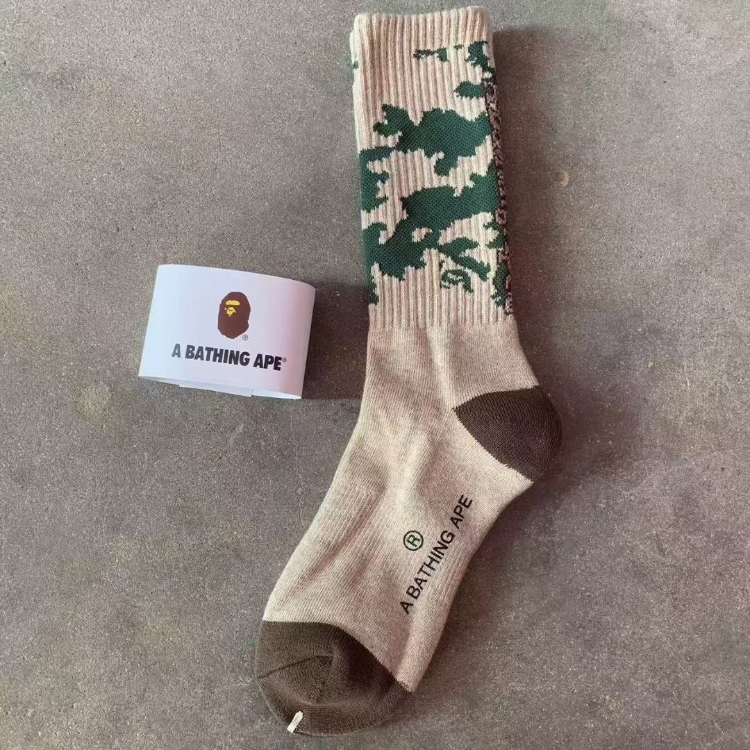 Bathing Shark print Socks ape head socks men and women medium tube towel bottom outdoor actual combat elite training sports basketball socks