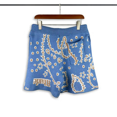Casablanca knitted shorts Retro Bandana Graphic Mid-Length