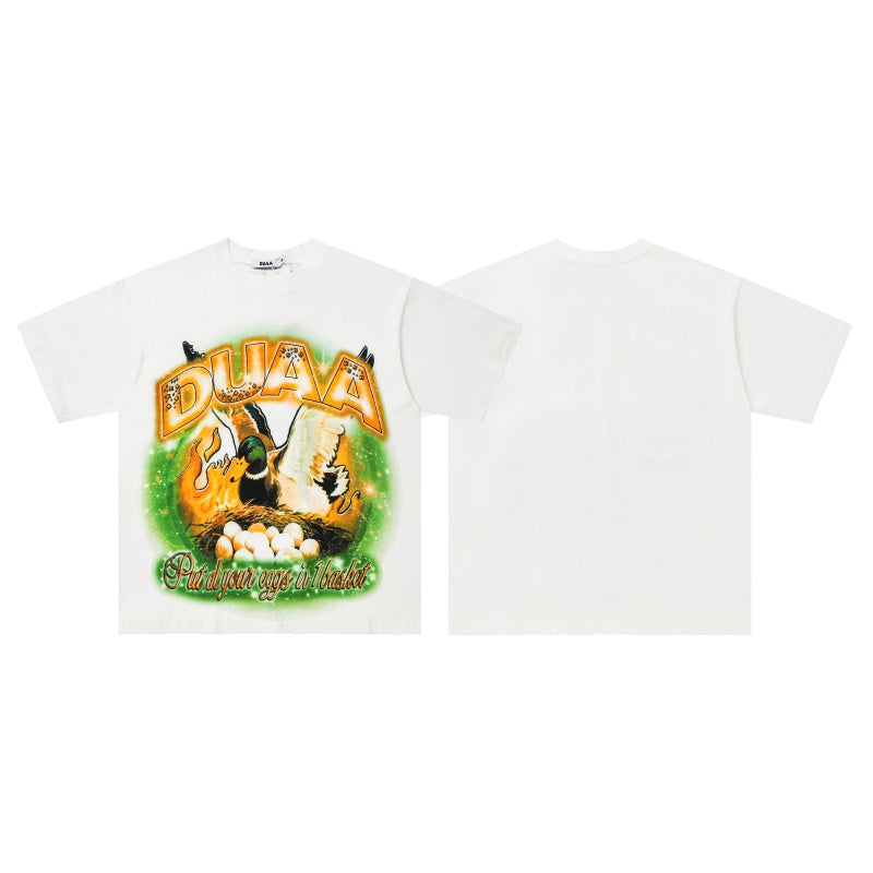 DUAA T Shirts High-quality pure cotton trendy unisex heavyweight