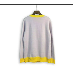 Casablanca knit sweater Color Block Contrast Rib Text Graphic Motif