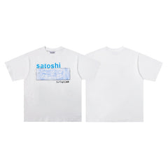 SATOSHI T Shirts High-quality pure cotton trendy unisex heavyweight loose fit fashionable and versatile