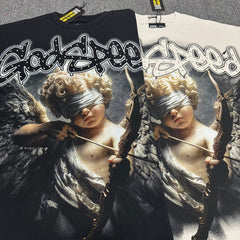 Godspeed T Shirts 100% pure cotton 260g fabric Streetwear fashion Rhinestone