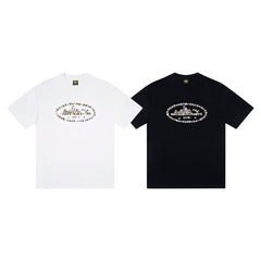 CORTEIZ T-shirt Y2K Heavyweight Coin Alcatraz Oval Printed Oversized Streetwear T-Shirt