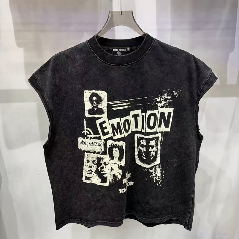MIXED EMOTION T SHIRTS Tank top High-quality streetwear made from 260g pure cotton