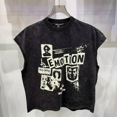 MIXED EMOTION T SHIRTS Tank top High-quality streetwear made from 260g pure cotton
