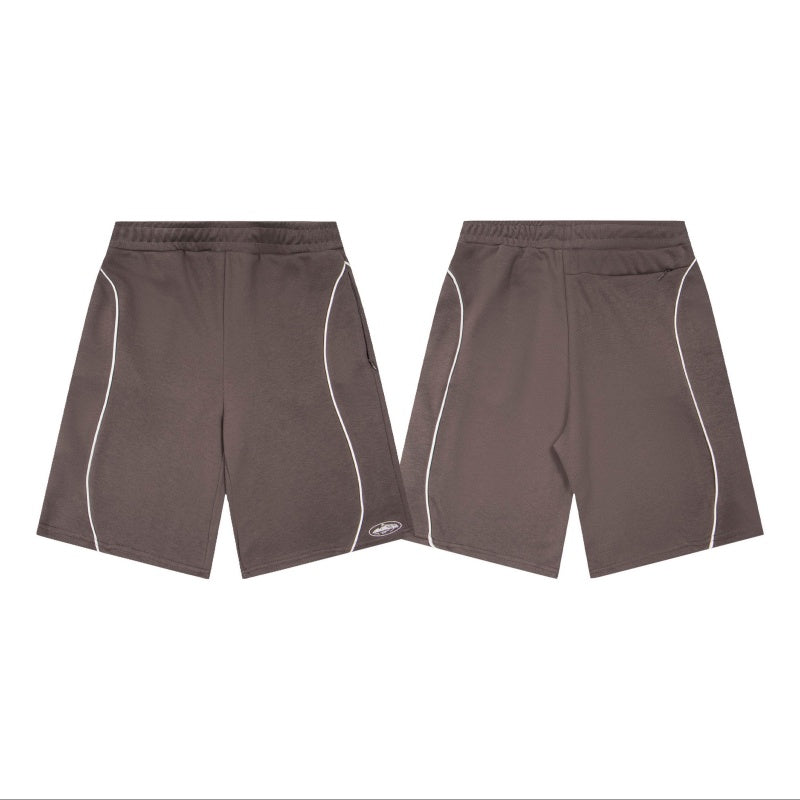 CORTEIZ Shorts Black Loose Fit Sporty Piping Track Shorts – Streetwear Edition