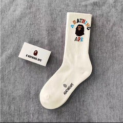 Bathing Shark print Socks ape head socks men and women medium tube towel bottom outdoor actual combat elite training sports basketball socks