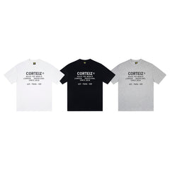 CORTEIZ T-shirt Y2K Heavyweight London Text Printed Oversized Streetwear T-Shirt