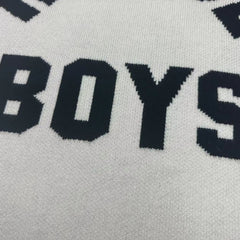 RHUDE knit sweater Large Back Curved Block‑Letter Motif Raglan‑Sleeve Relaxed Knitwear