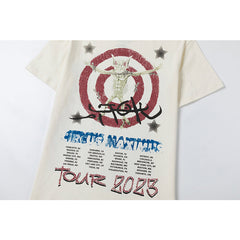 Travis Scott T Shirts Cactus Jack x Utopia Tour Utopia joint model Heaven and Hell short sleeve