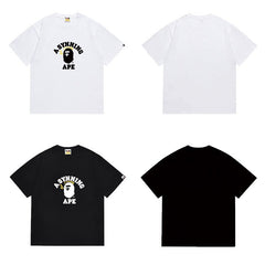 Bathing Shark print T Shirts High-quality 100% cotton streetwear
