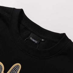 Harmony T Shirts Alien UFO Rhinestone Print